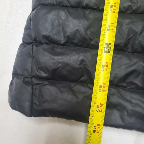 Lands End Long Down Black Puffer Vest Size Xs - Picture 2 of 9
